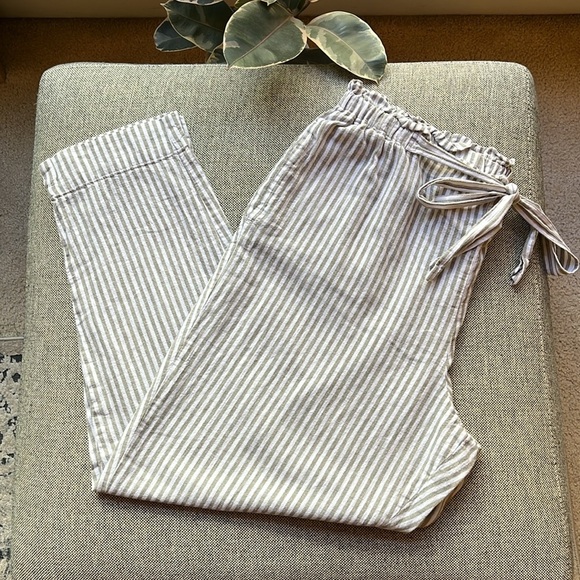 Beach Lunch Lounge Giavanna Stripe Tapered Linen & Cotton Pants , Size: XL - Picture 13 of 17